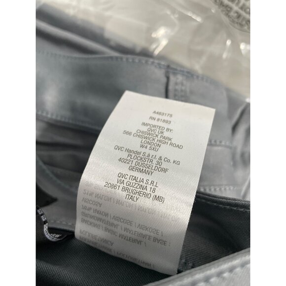 GRAVER Susan Graver Regular Coated Stretch Woven Ankle Pants 18W Dark Pewter NEW - Picture 6 of 7